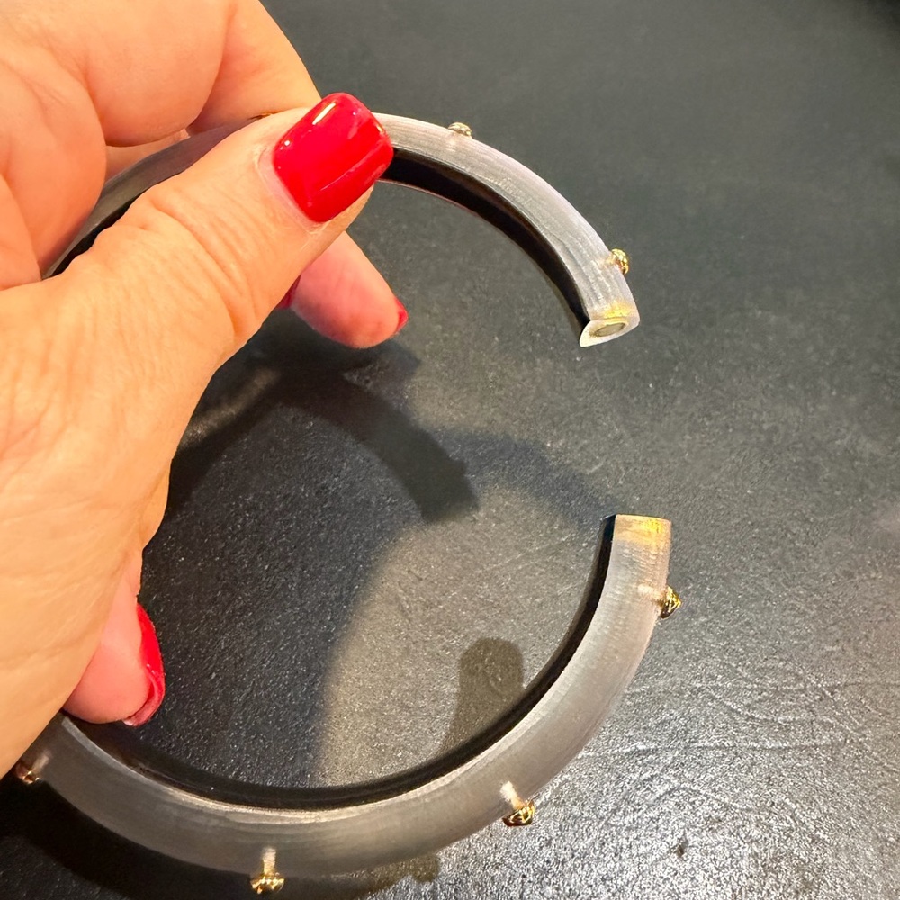 Alexis Bittar Lucite Gold Stud Bracelet - Picture 4 of 5